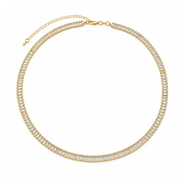 Chocker Dourada Riviera Zircônia Transparente
